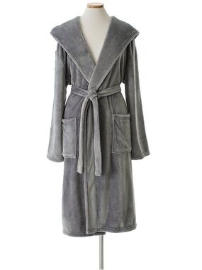 Annie Selke Women’s Plush Hooded Bathrobe - Hot Pink